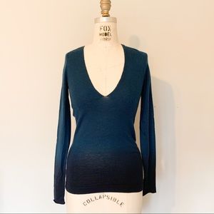 Theory Cashmere Ombré V-neck Sweater